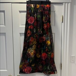 Alice & Olivia by Stacey Bendet Floral Black Maxi Skirt